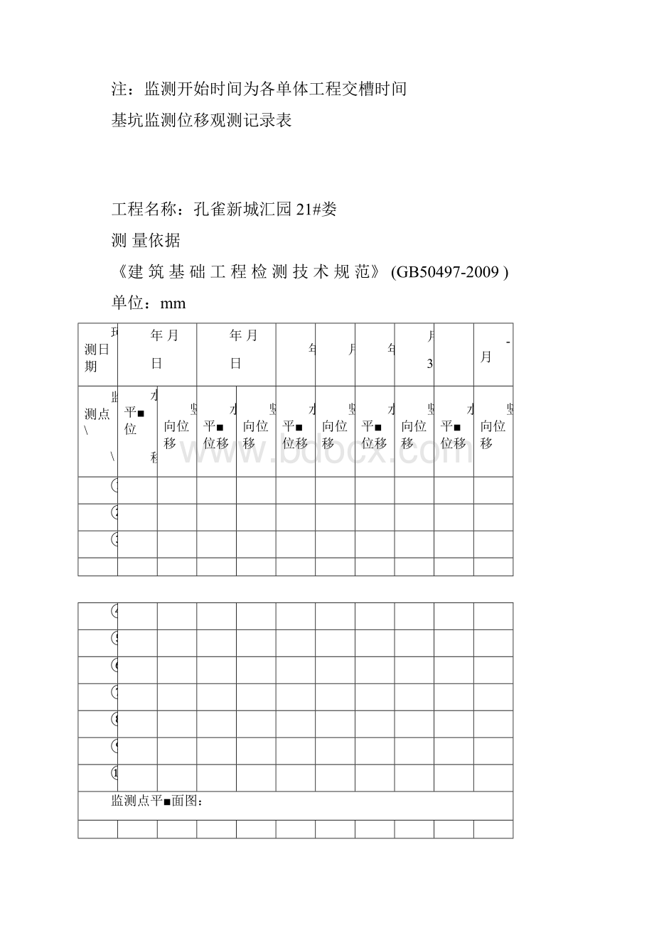 基坑位移监测记录.docx_第3页