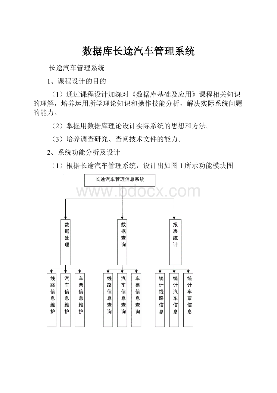 数据库长途汽车管理系统.docx