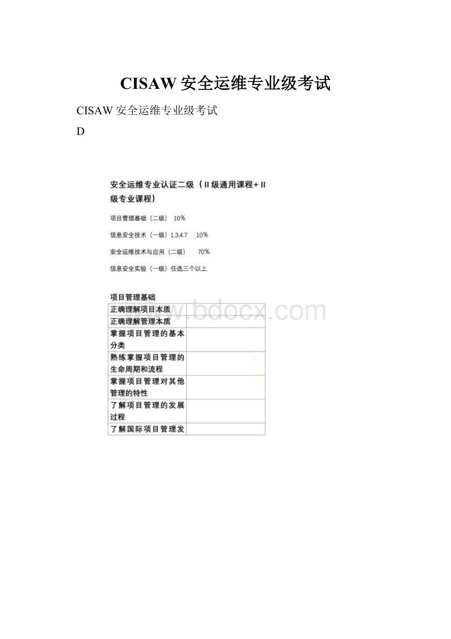 CISAW安全运维专业级考试.docx