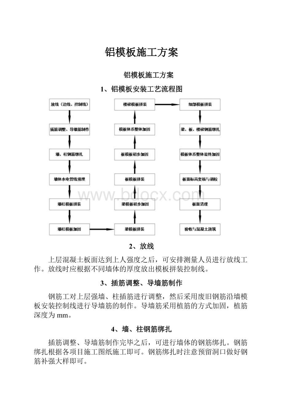 铝模板施工方案.docx