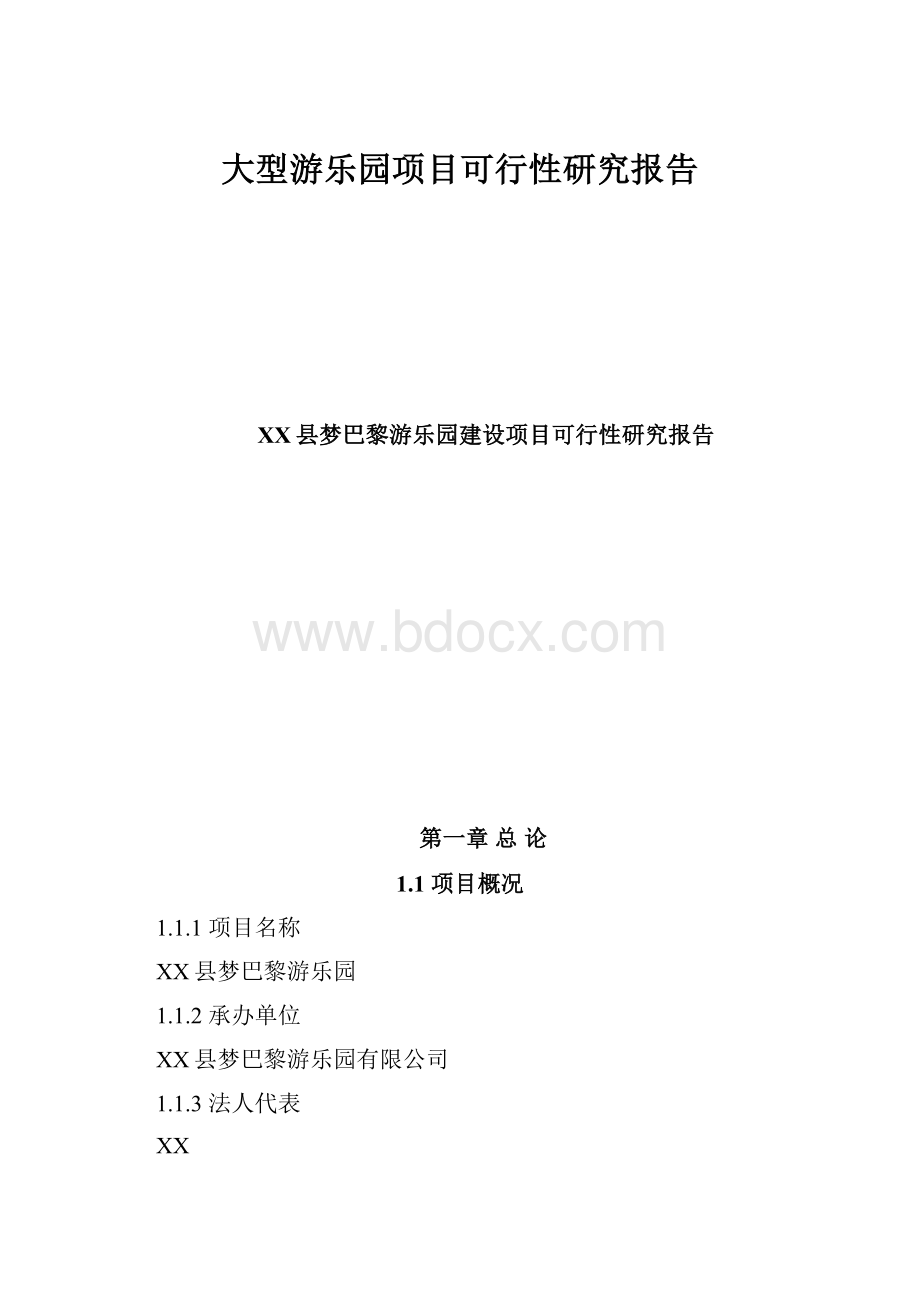 大型游乐园项目可行性研究报告.docx