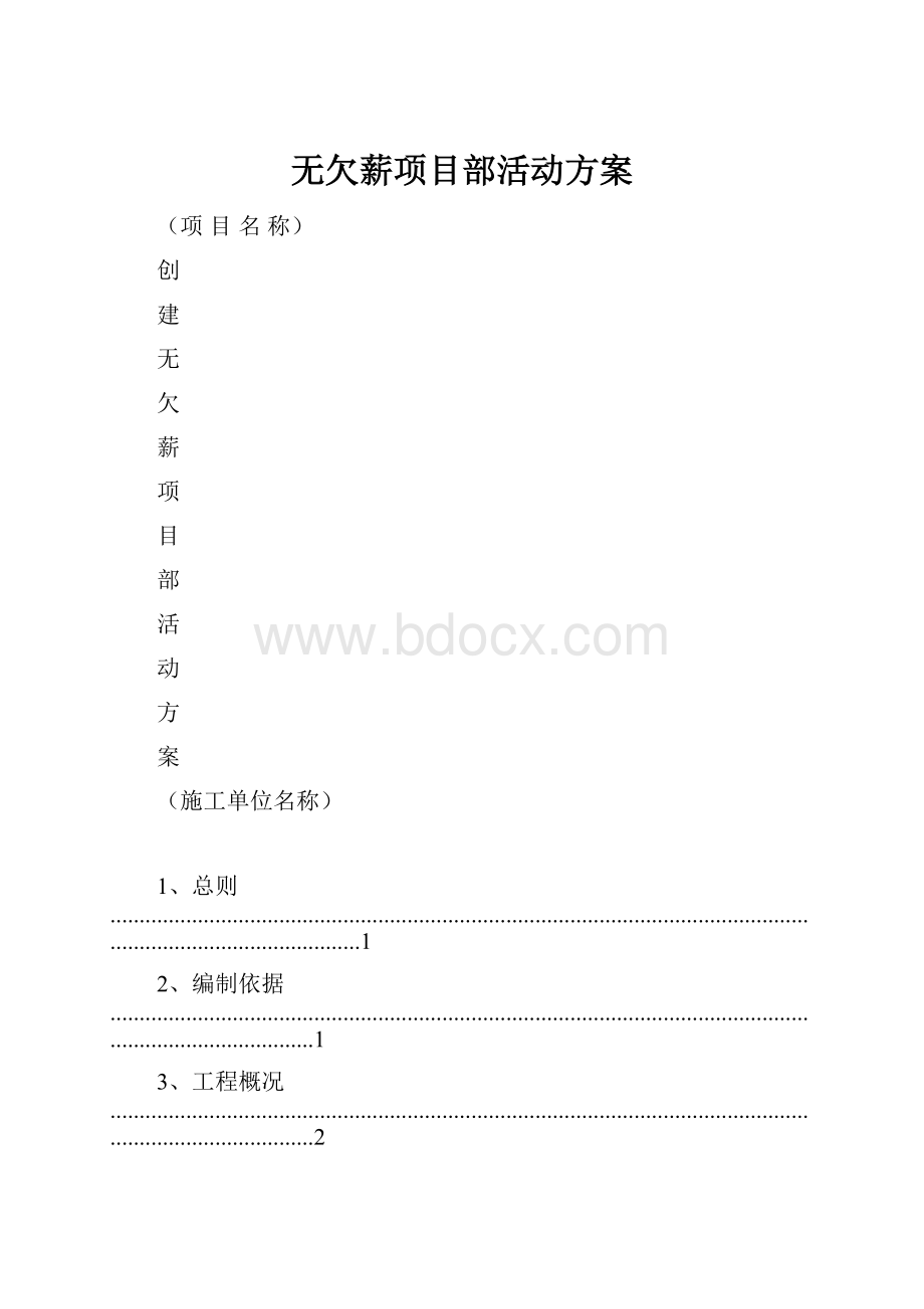 无欠薪项目部活动方案.docx