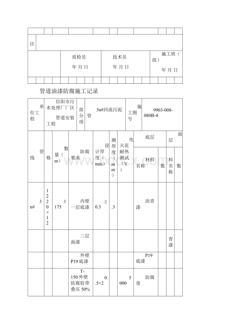 管道油漆防腐施工记录.docx_第2页