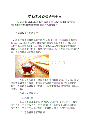 劳动者权益保护法全文.docx