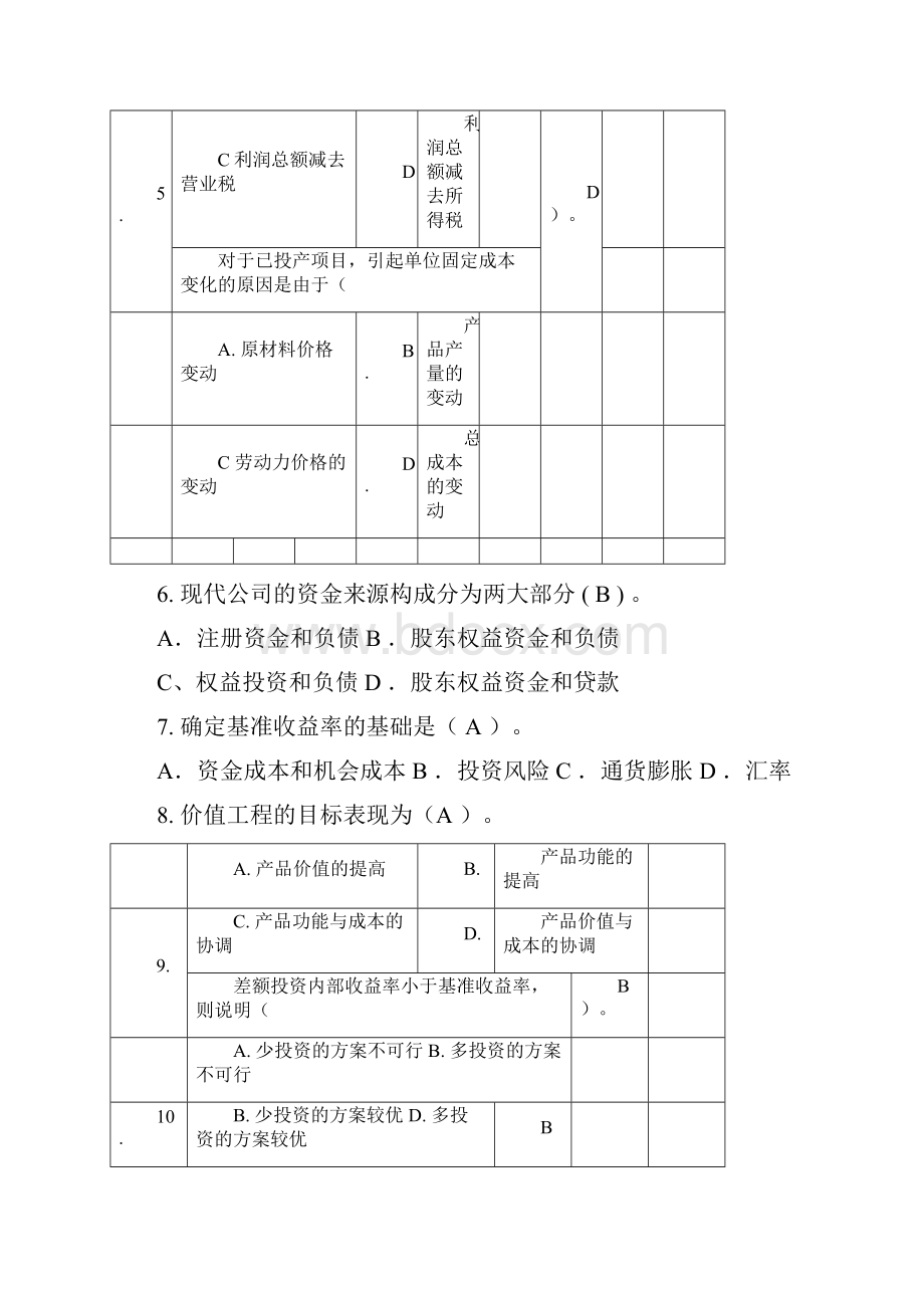 工程经济学复习题及参考答案.docx_第2页