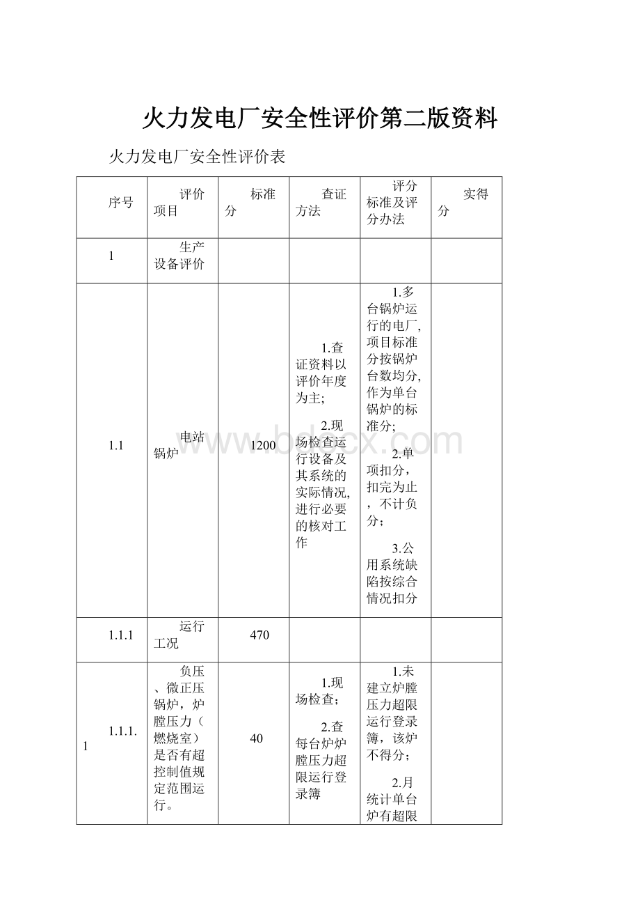 火力发电厂安全性评价第二版资料.docx_第1页