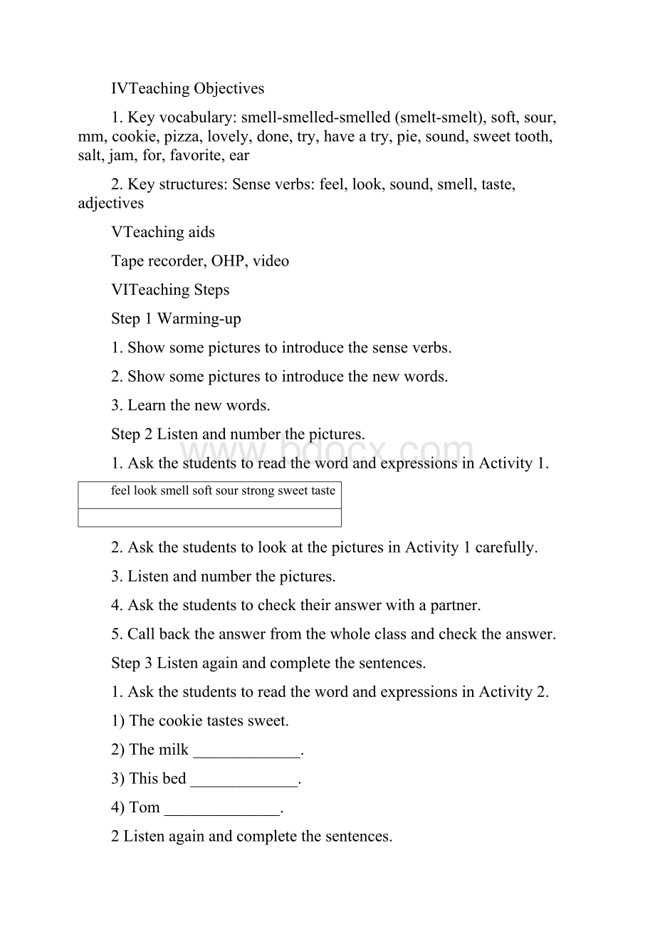 外研新标准版八年级下册初二英语第二学期教学设计Module 1 Feelings and impressions教案.docx_第3页