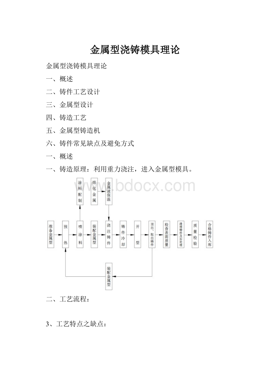 金属型浇铸模具理论.docx