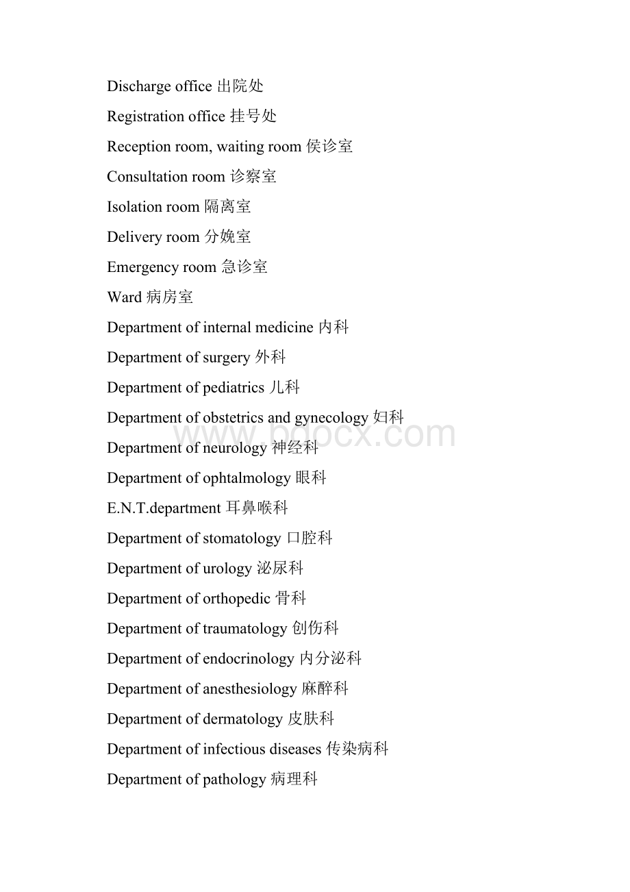 医学英语翻译常用专业词汇.docx_第2页