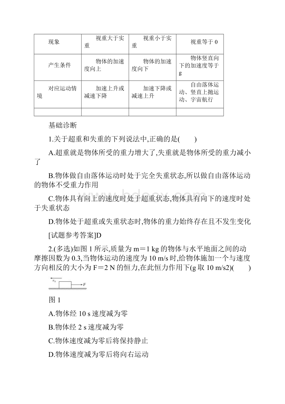 版高三物理一轮复习必修1第三章牛顿运动定律第2讲牛顿第二定律的应用.docx_第2页