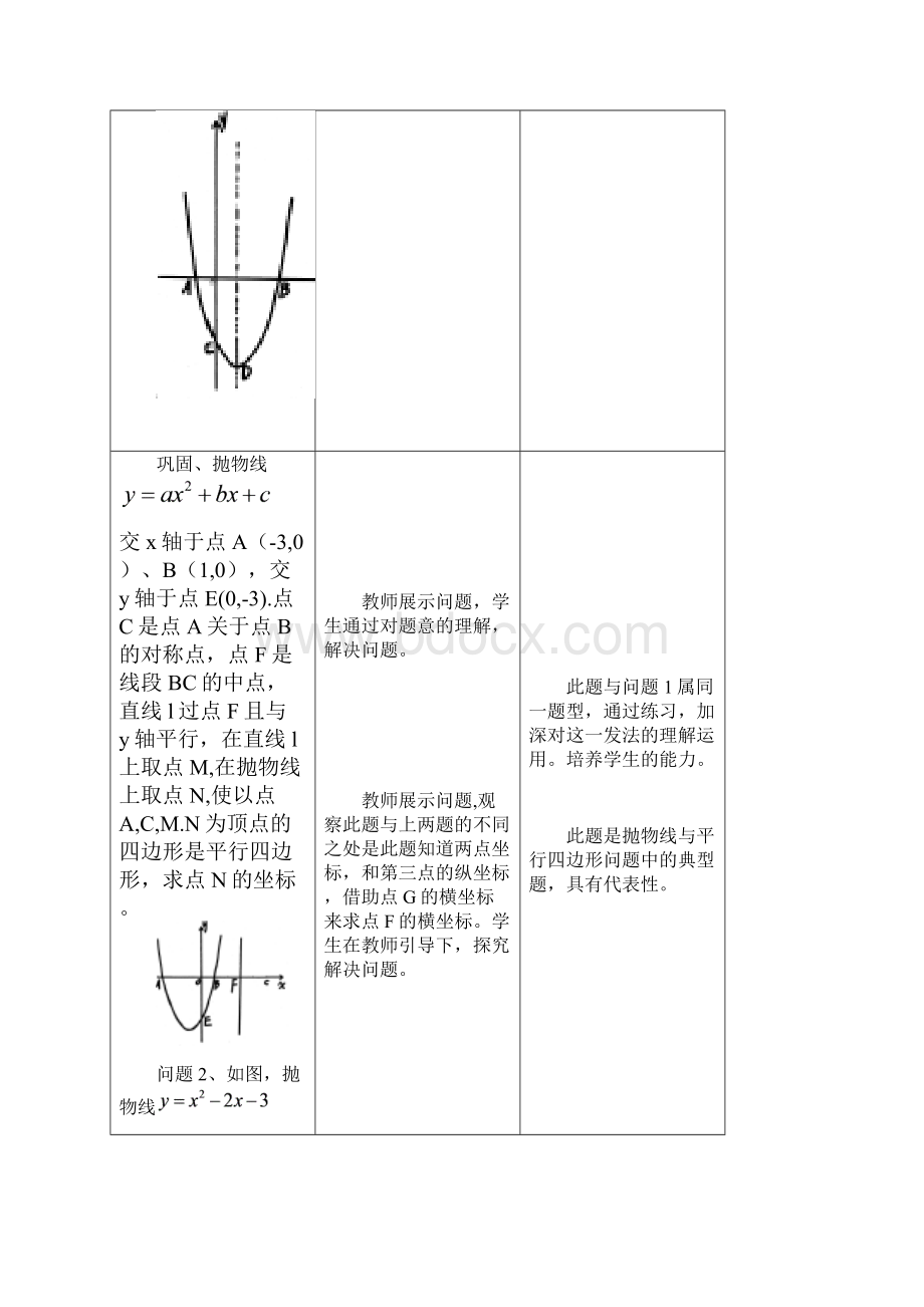 抛物线与平行四边形教学设计.docx_第3页