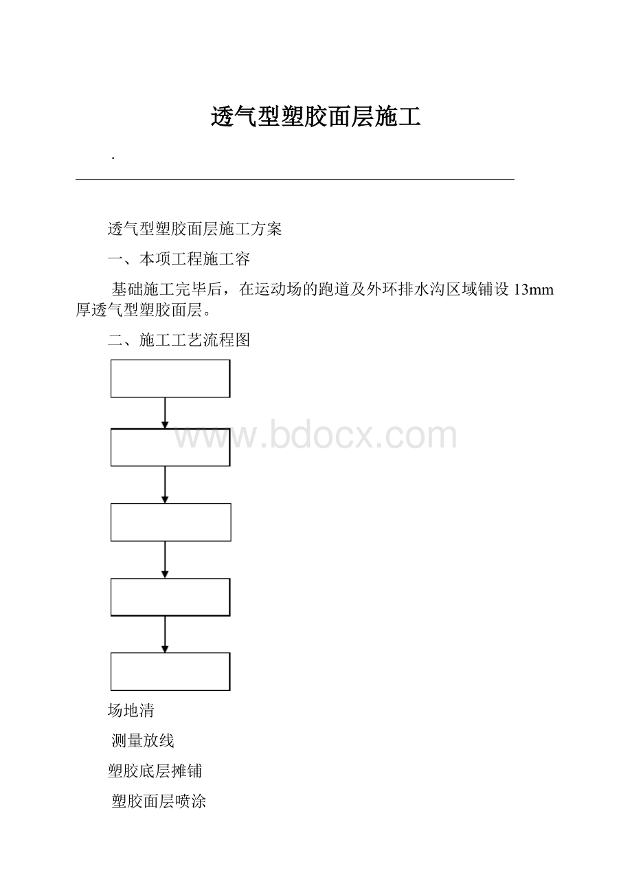 透气型塑胶面层施工.docx