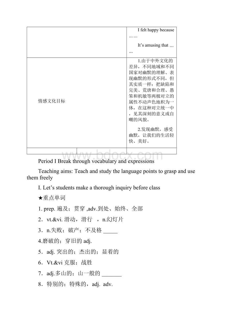 高中英语必修4Unit3 词汇和短语教案.docx_第3页