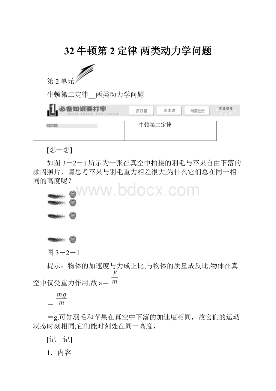 32牛顿第2定律 两类动力学问题.docx