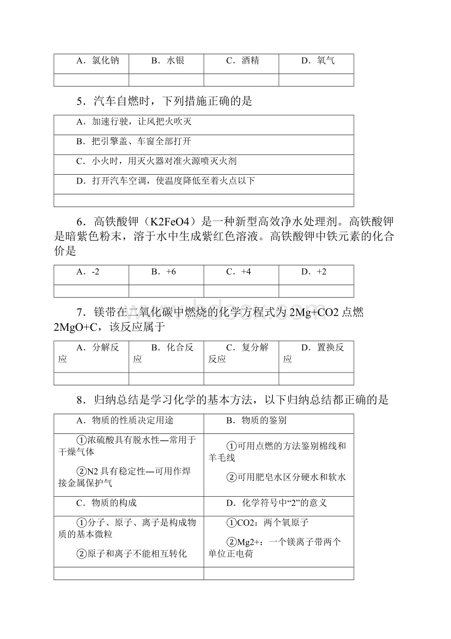 江苏省扬州市江都区郭村第一中学届九年级中考二模化学试题附答案.docx_第2页