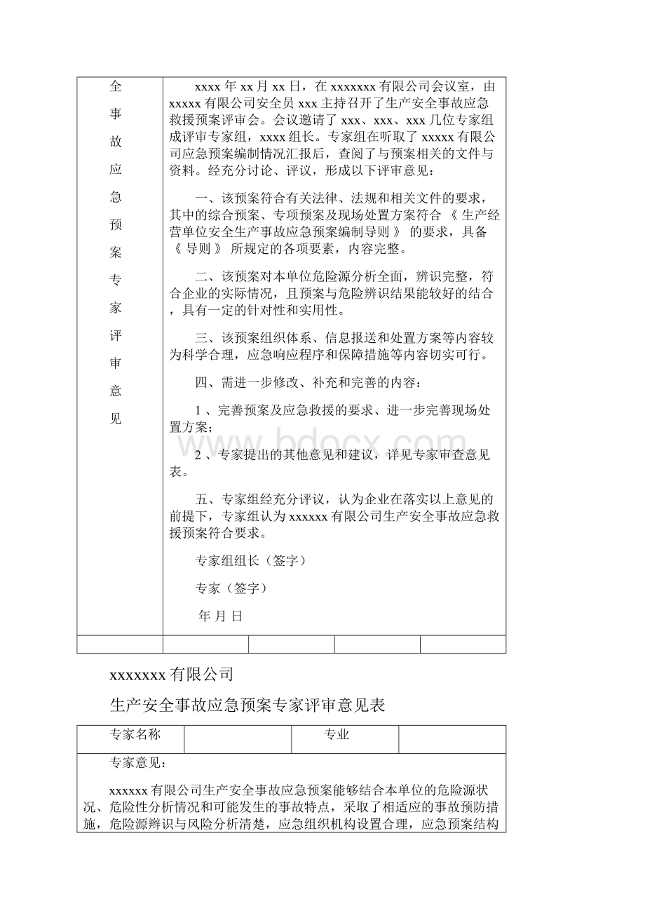 生产安全事故应急预案评审会议纪要.docx_第2页