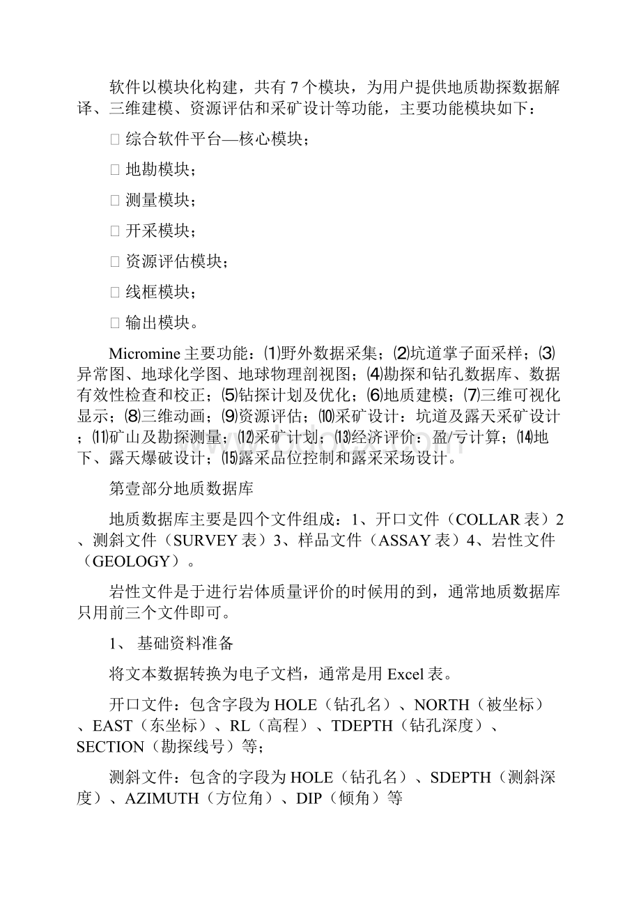 培训体系模块化构建的MICROMINE软件培训教程史上最全.docx_第2页