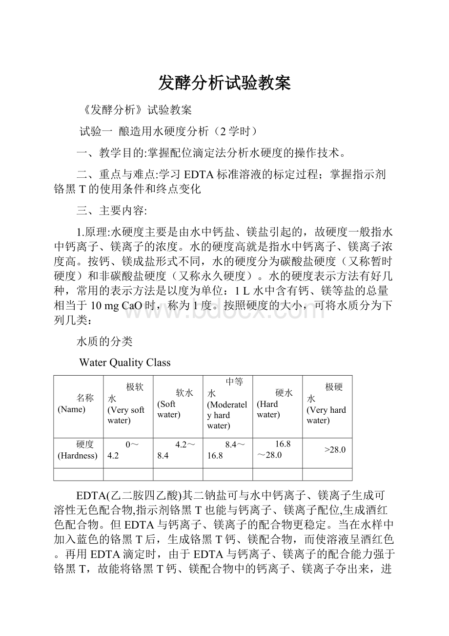 发酵分析试验教案.docx_第1页