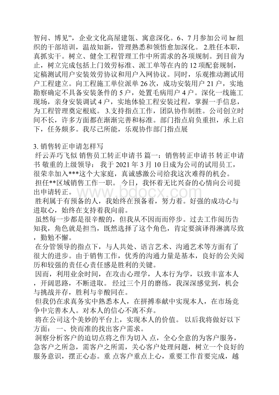 销售人员转正申请书范文简短.docx_第2页