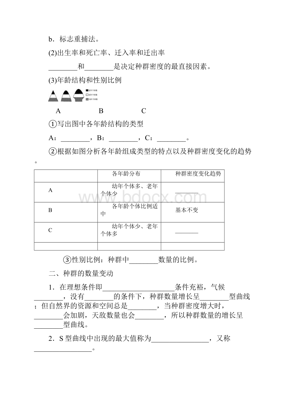 配套K12高考生物苏一轮总复习教师用书第10单元 第1讲种群的特征及数量变化.docx_第3页