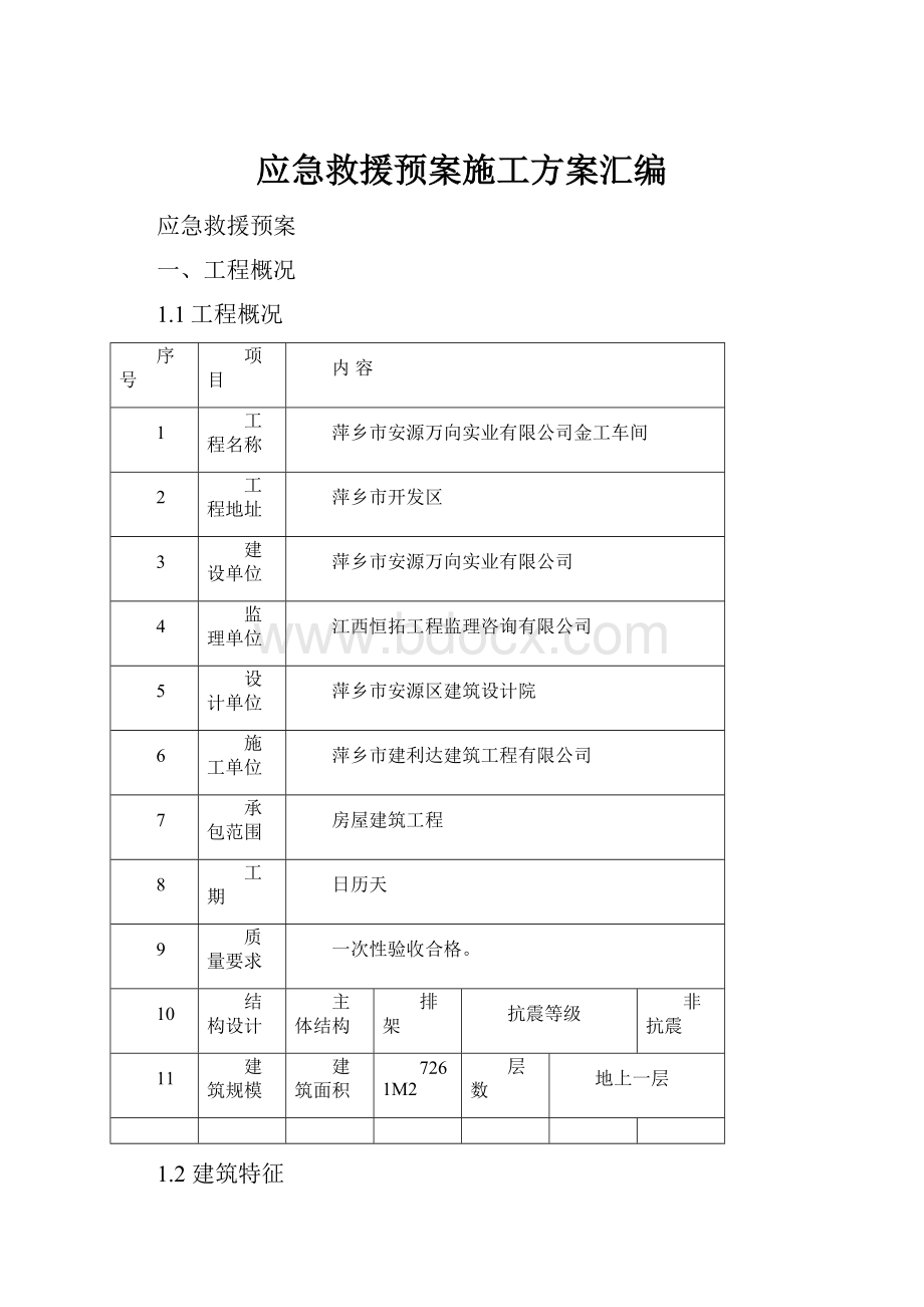 应急救援预案施工方案汇编.docx