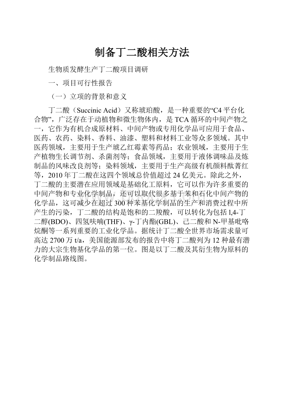 制备丁二酸相关方法.docx