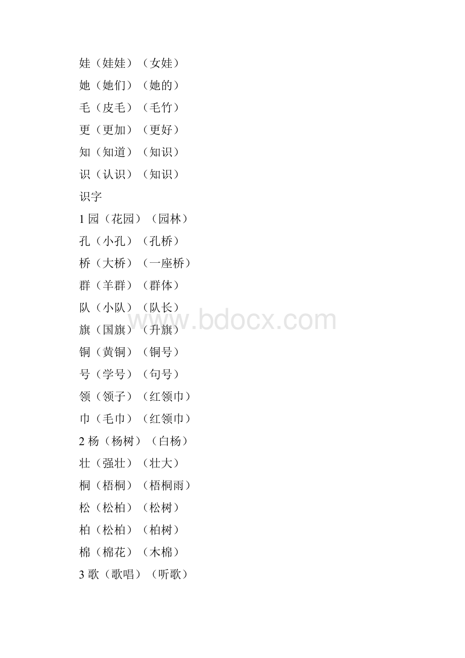 部编二年级上册语文生字组词.docx_第2页