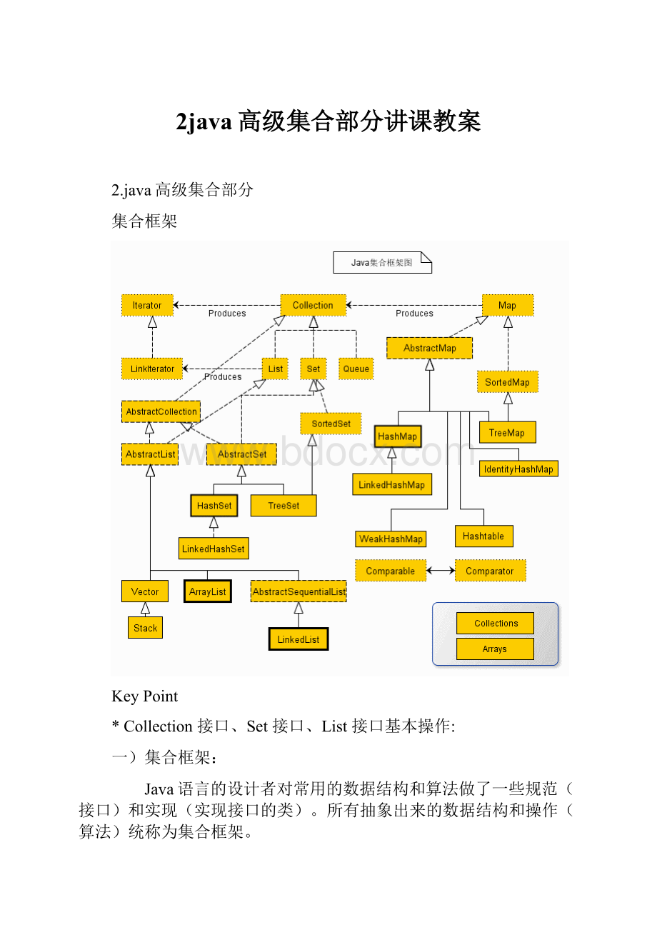 2java高级集合部分讲课教案.docx