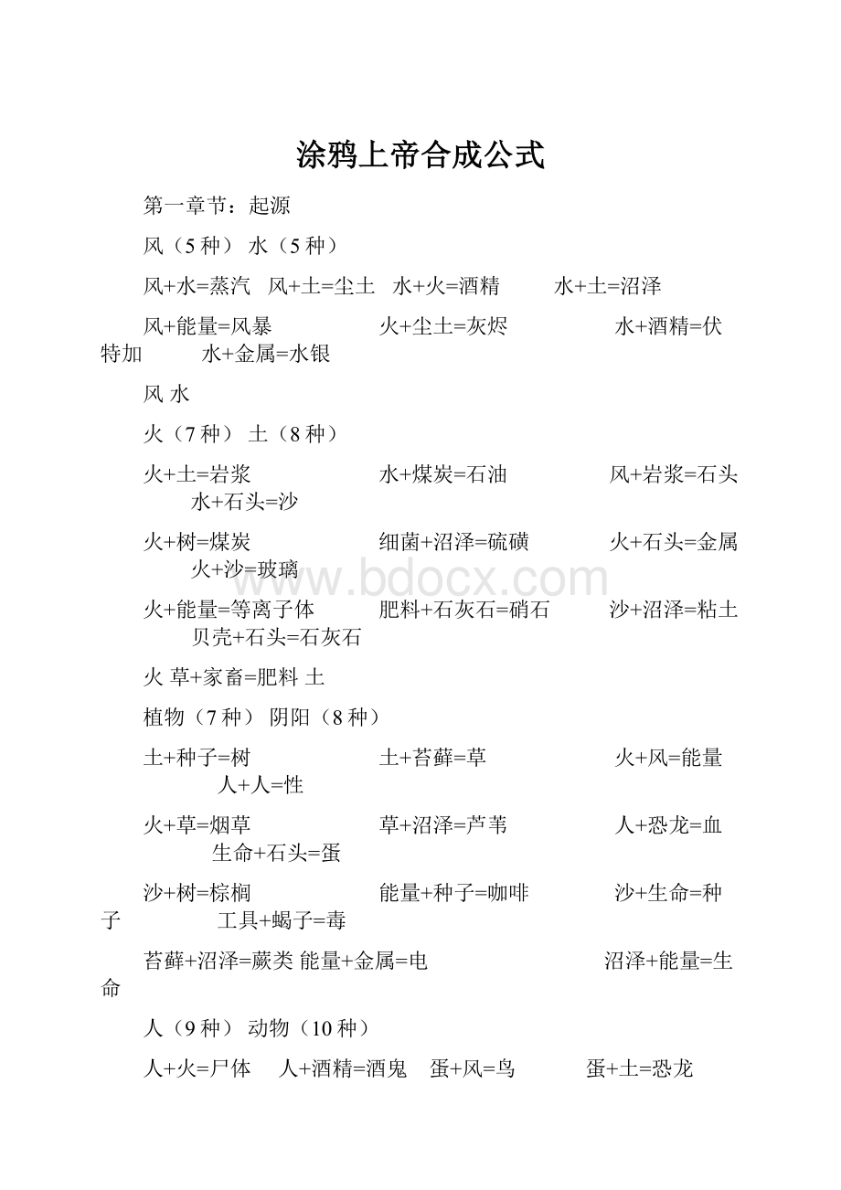 涂鸦上帝合成公式.docx