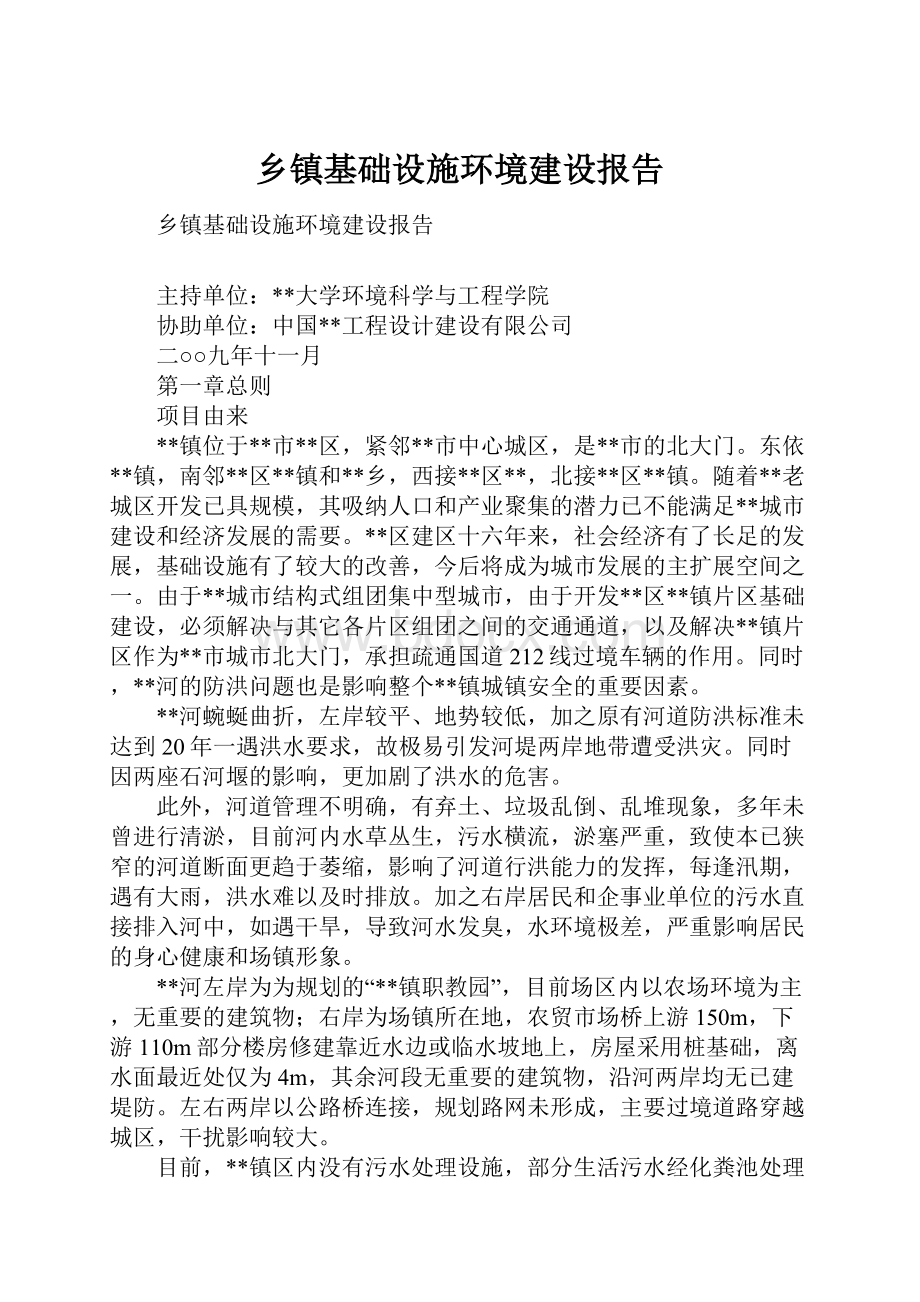 乡镇基础设施环境建设报告.docx