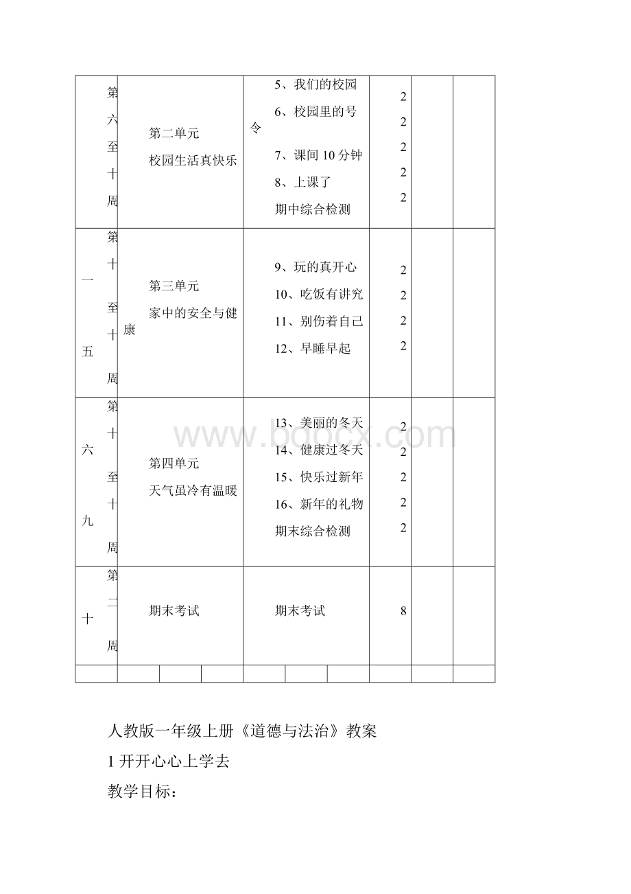 人教版一年级上册道德与法治全册教案最新修订.docx_第3页