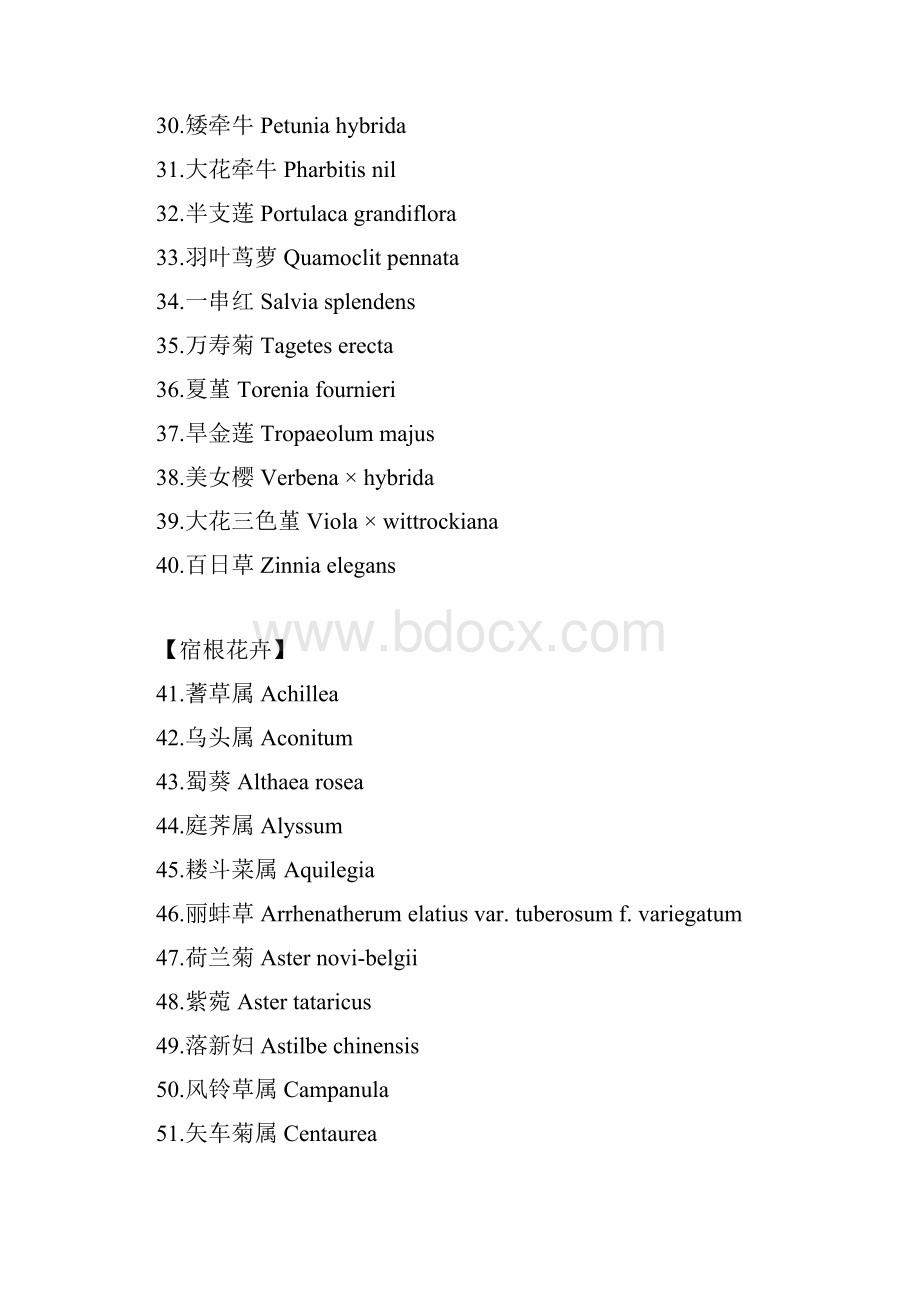 最新北林园林花卉学植物拉丁学名.docx_第3页