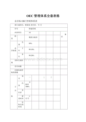 OEC管理体系全套表格.docx