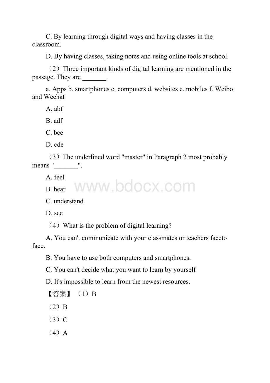英语八年级英语上册阅读理解 复习word.docx_第2页