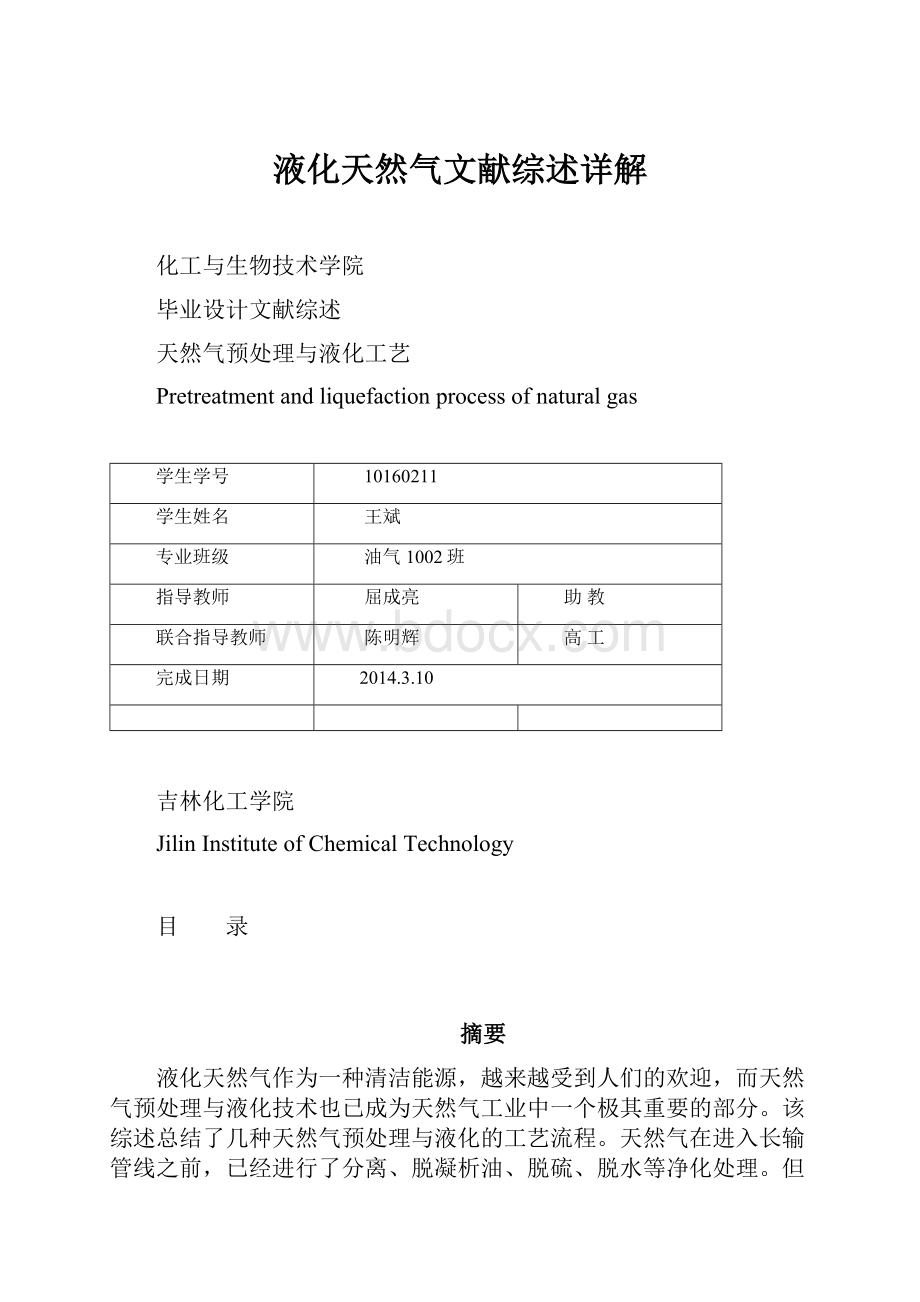 液化天然气文献综述详解.docx_第1页