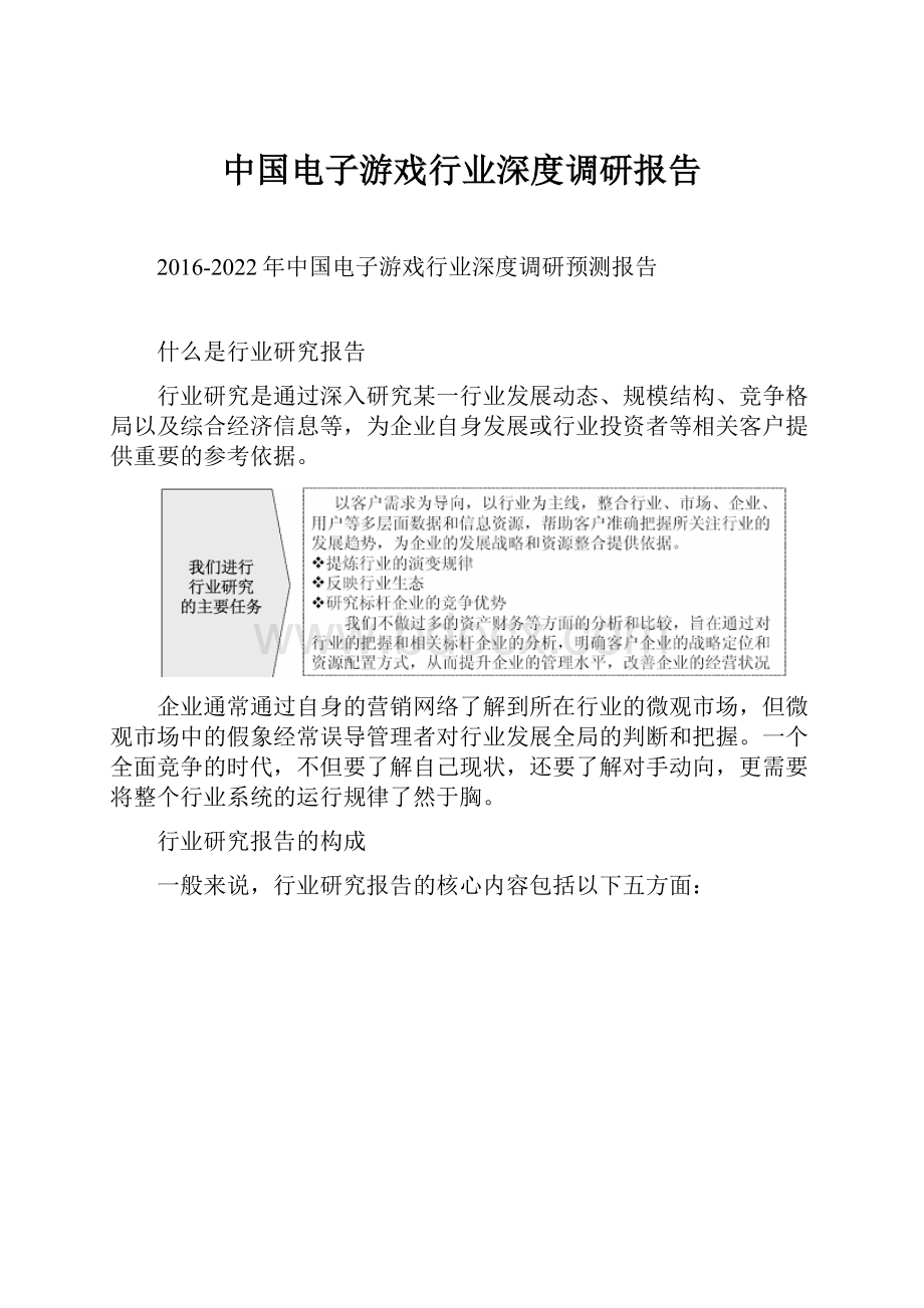 中国电子游戏行业深度调研报告.docx