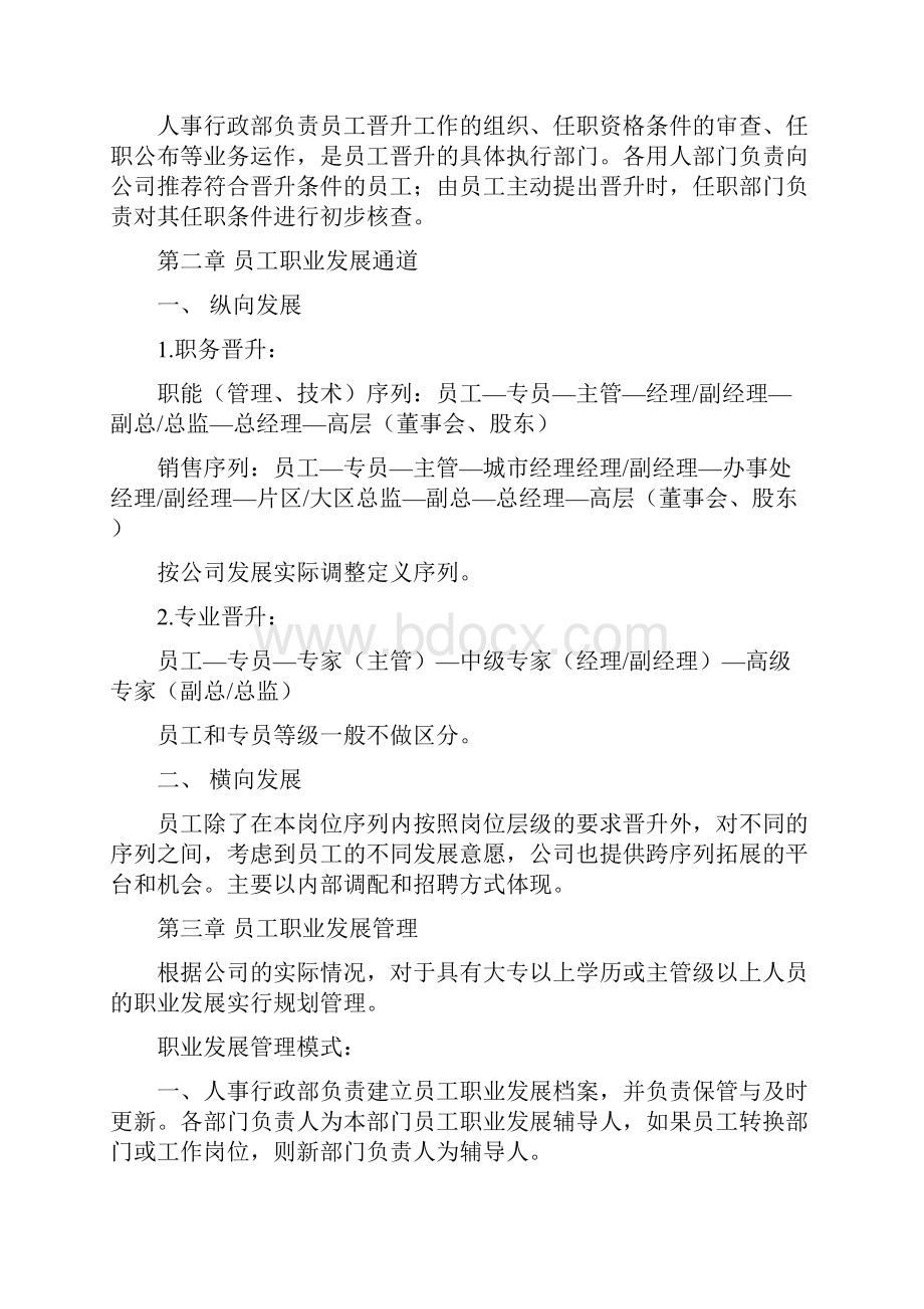 职业通道和晋升管理规定.docx_第3页