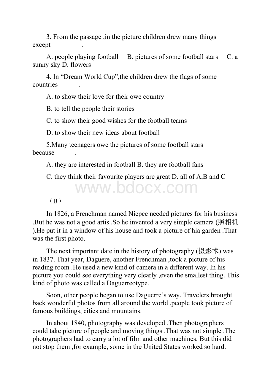 中考英语阅读理解练习题及答案最新精品复习资料.docx_第2页