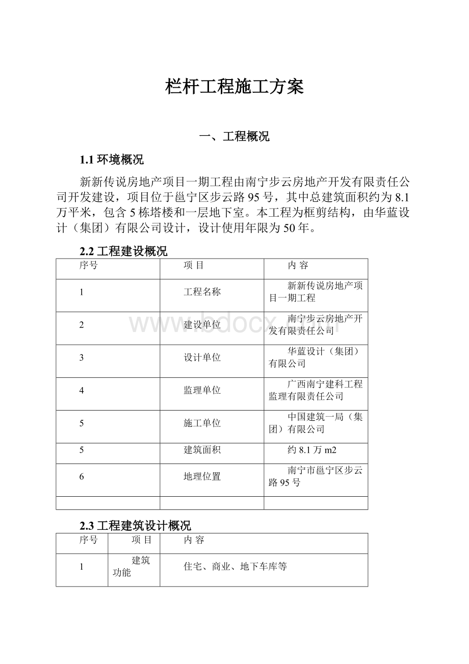 栏杆工程施工方案.docx