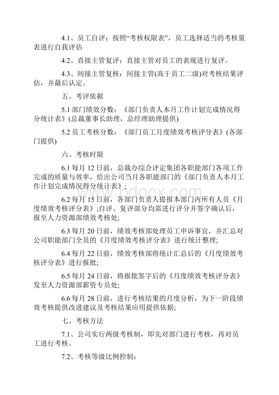 员工月度绩效考核方案总20页.docx_第2页