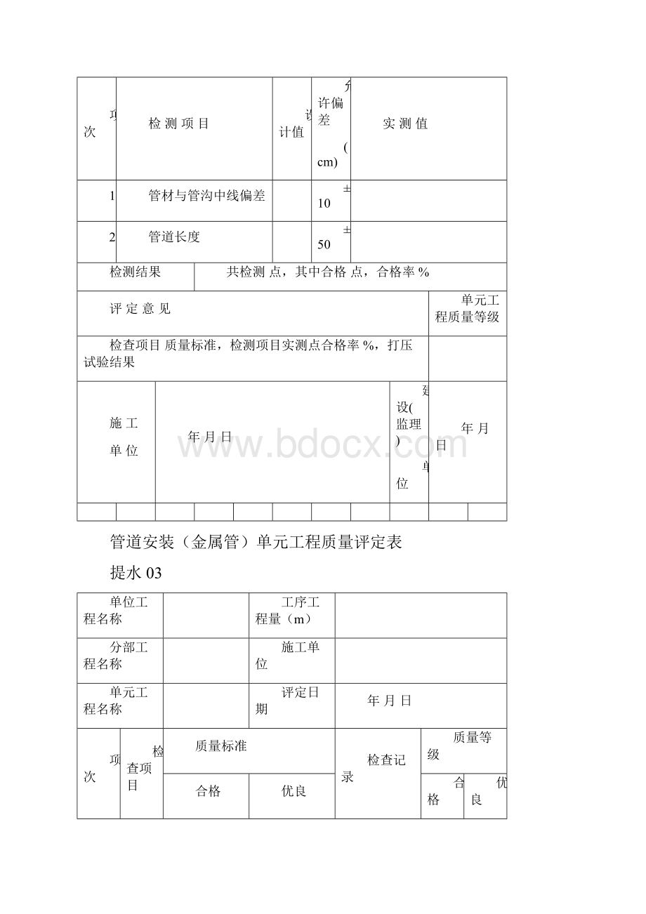 输配水管道开挖单元工程质量评定表.docx_第3页