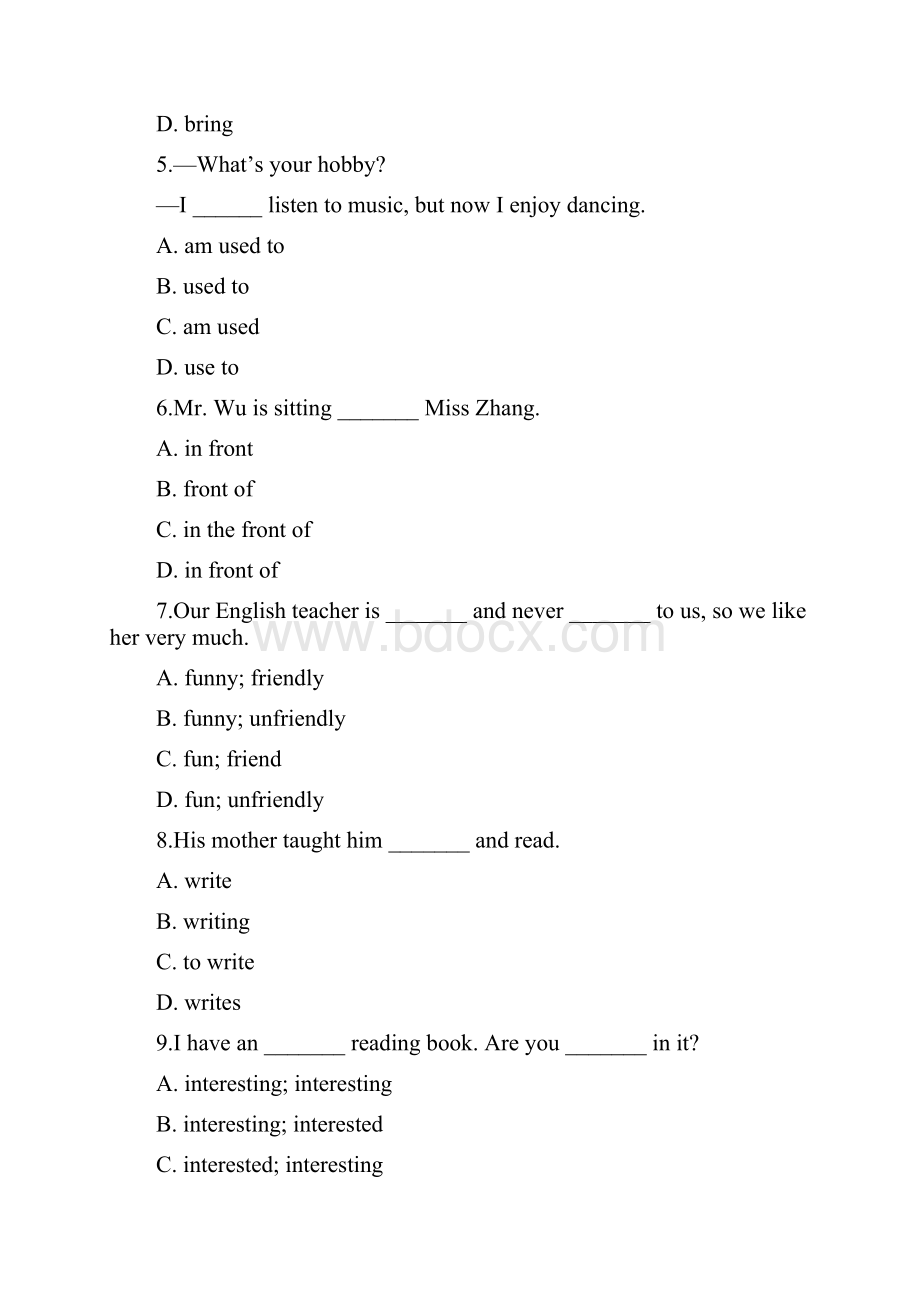 完整仁爱版八年级英语上册Unit3Topic1综合检测.docx_第2页