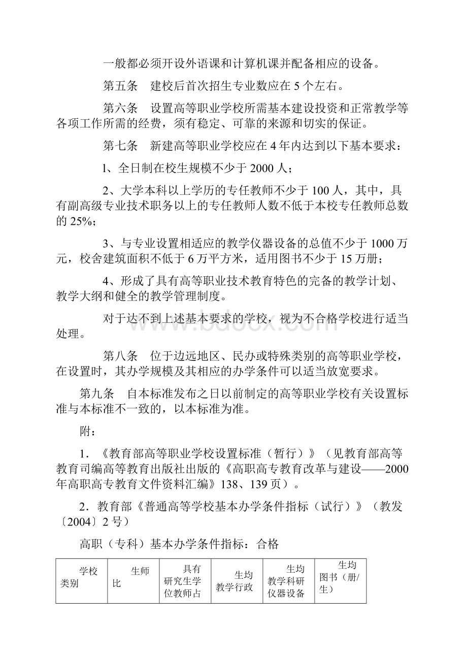 最新教育部高等职业学校设置标准暂行.docx_第3页