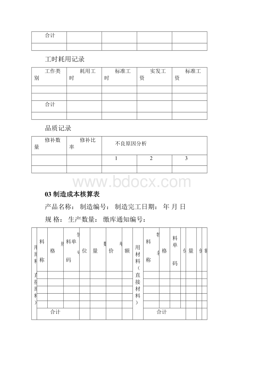 企业成本管理表格汇总.docx_第2页