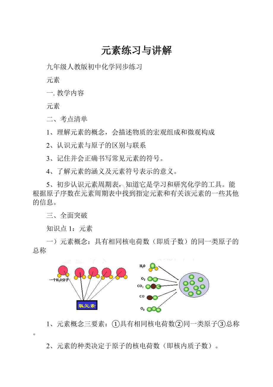 元素练习与讲解.docx