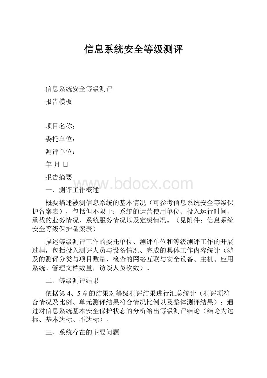 信息系统安全等级测评.docx