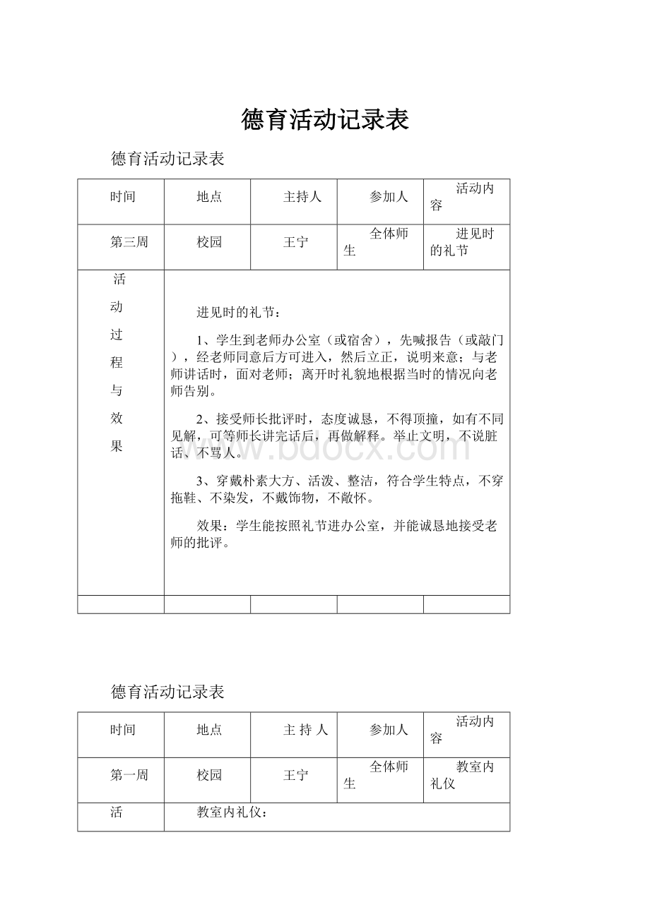 德育活动记录表.docx_第1页