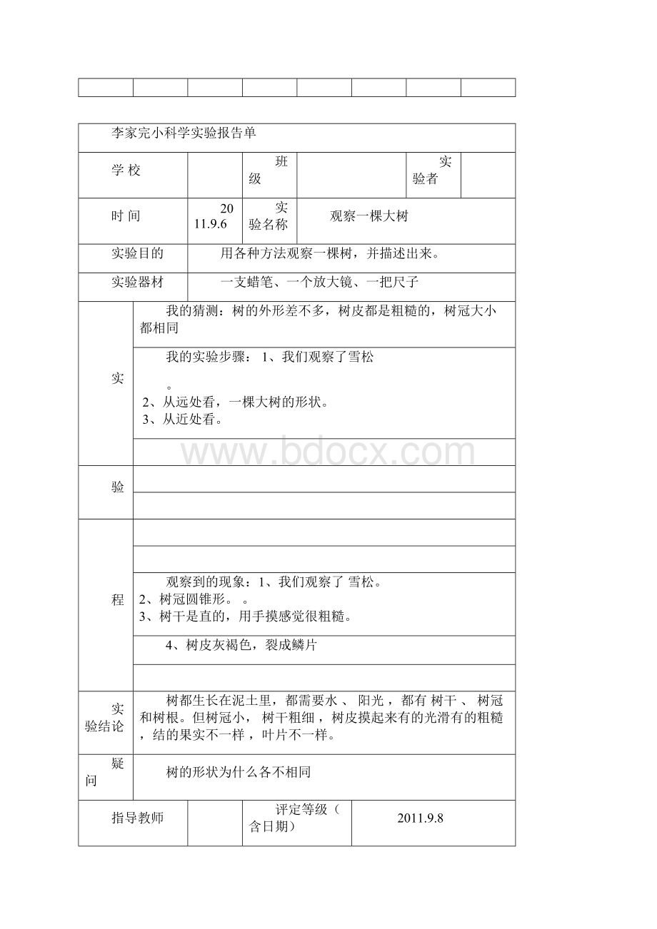 教科版三年级上册科学实验报告单1.docx_第2页