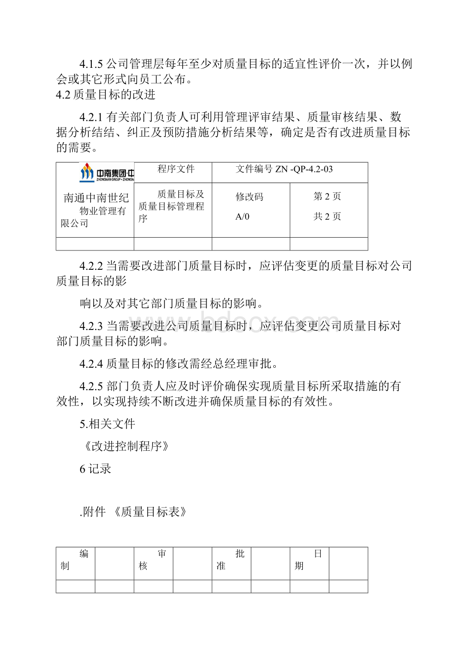 质量目标及质量目标管理程序.docx_第2页