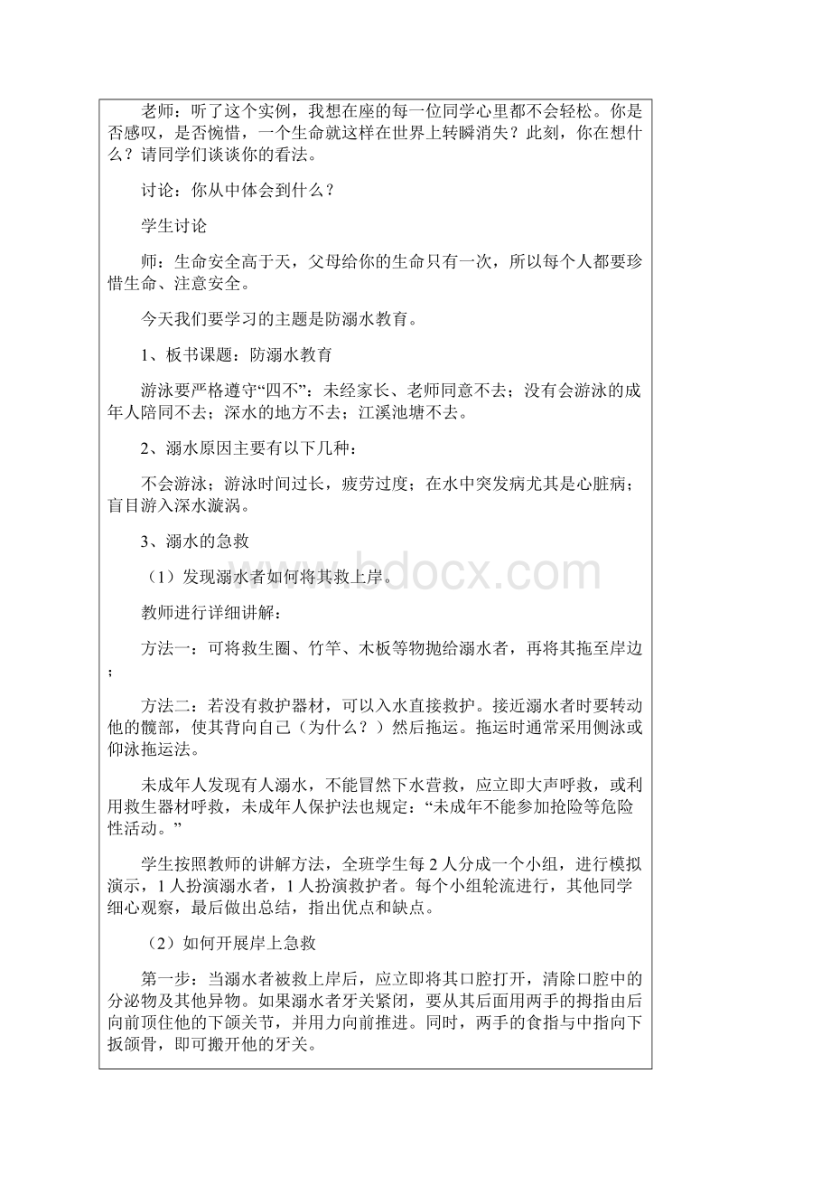 初中生防溺水安全教育教案.docx_第2页